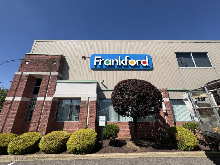 Frankford illuminated building sign