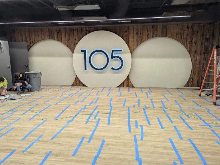 Illuminated feature wall numbers
