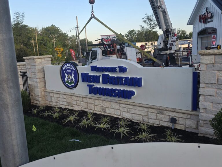 New Britain Township welcome sign