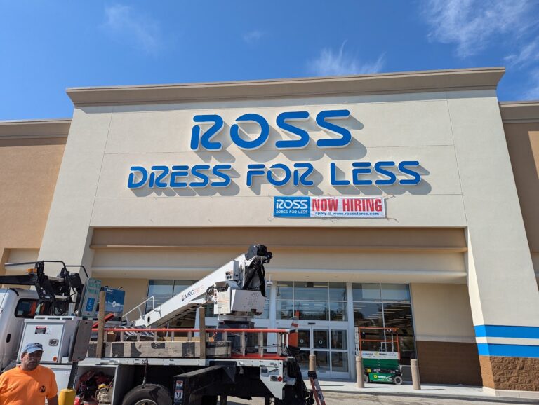 Ross Dress for Less channel letter installation