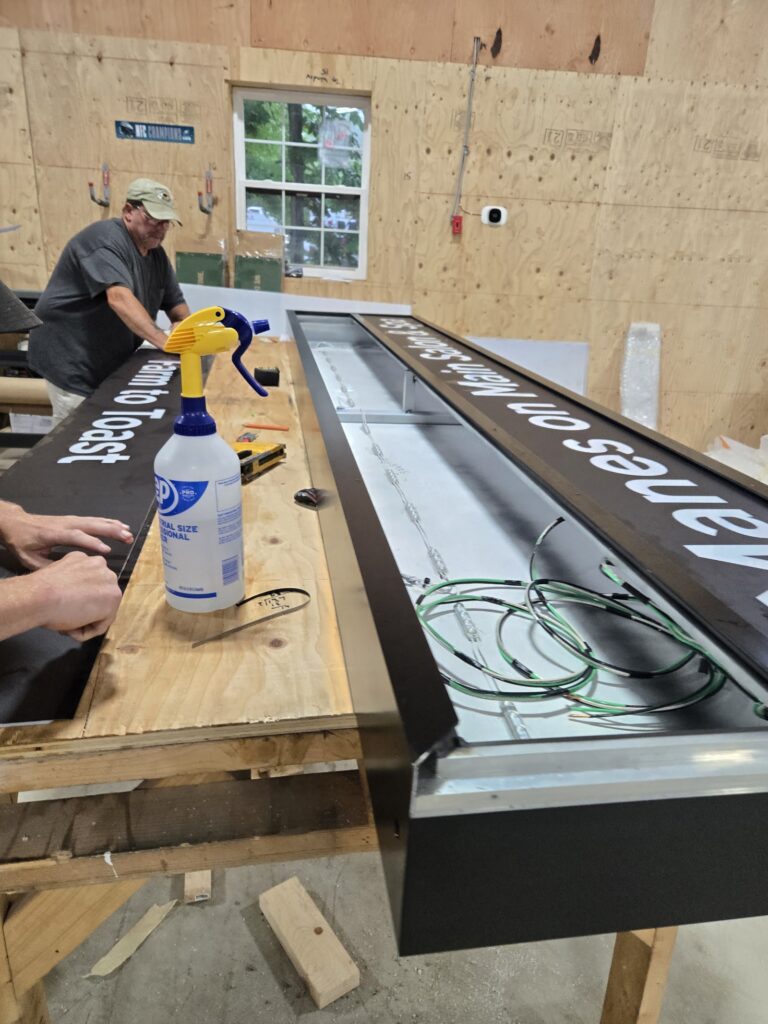 Sign fabrication in the MRC shop