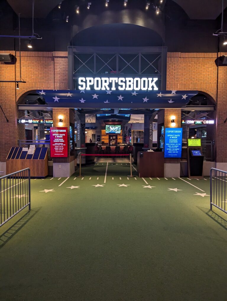 Sportsbook entrance sign