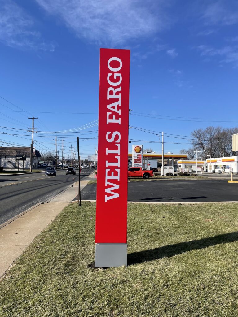 Wells Fargo monument blade sign